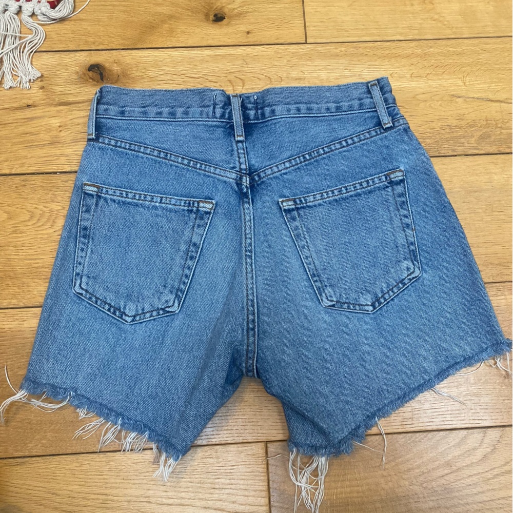 Agolde Reese Medium Wash Cotton High rise jean shorts - Picture 5 of 7